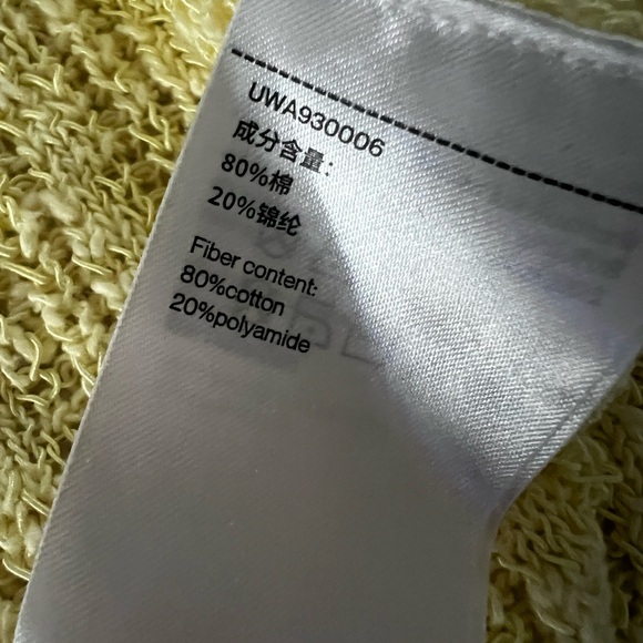 NWT Urban Revivo Women's Yellow Ribbed Knit Long Sleeve Sweater Cardigan size 4 - Picture 9 of 9